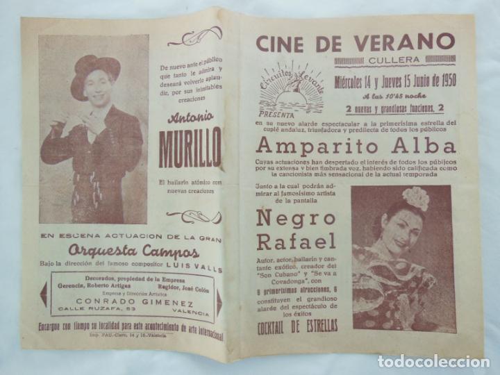 Collezionismo di affissi: COCKTAIL DE ESTRELLAS. AMPARITO ALBA, NEGRO RAFAEL. CULLERA CINE DE VERANO 1950