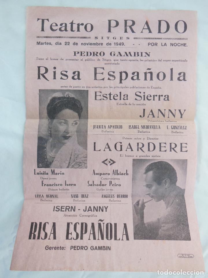 Collezionismo di affissi: RISA ESPA&Ntilde;OLA. SITGES TEATRO PRADO 1949