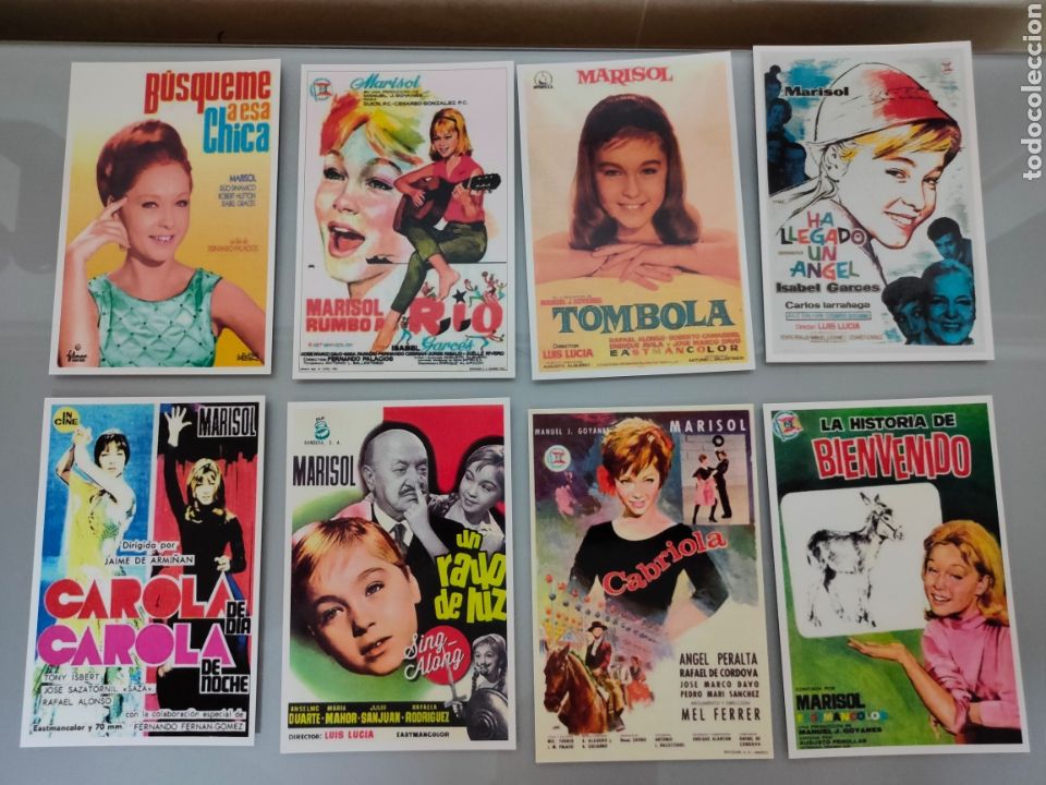 Coleccionismo de carteles: LOTE 8 POSTALES PEL&Iacute;CULAS MARISOL - Foto 1