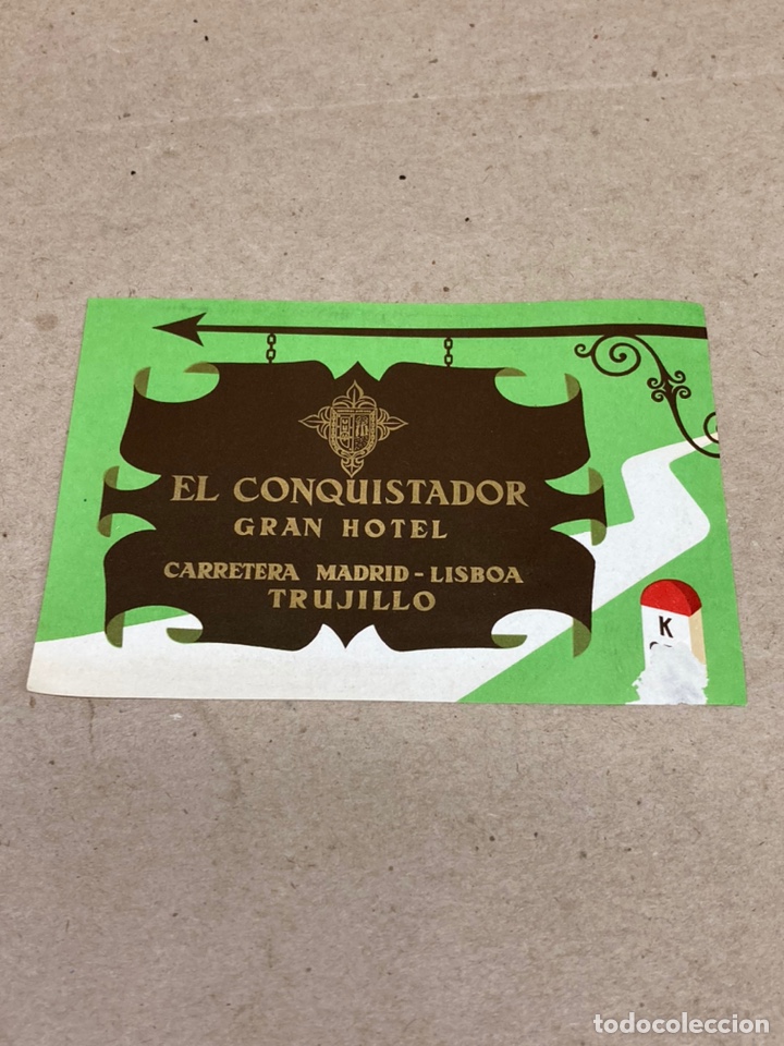 Coleccionismo de carteles: Etiqueta de maleta de Hotel El Conquistafor Gran Hotel