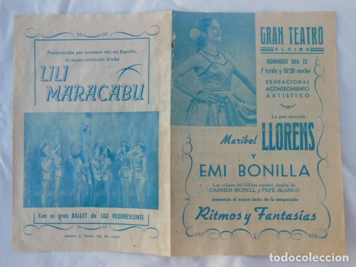 Sammeln von Plakaten: RITMOS Y FANTAS&Iacute;AS. ALCIRA (ALZIRA) GRAN TEATRO