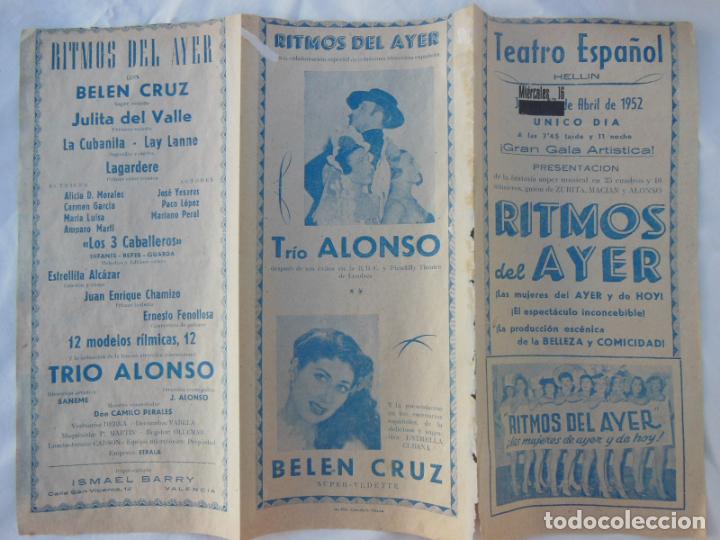Sammeln von Plakaten: RITMOS DEL AYER. HELL&Iacute;N TEATRO ESPA&Ntilde;OL 1952