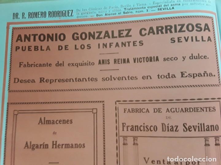 Sammeln von Plakaten: ANIS REINA VICTORIA PUEBLA DE LOS INFANTES ANTONIO GONZALEZ CARRIZOSA SEVILLA MARCHENA HOJA A&Ntilde;O 1927
