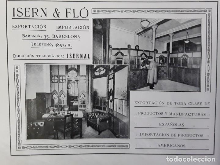Poster collecting: ISERN & FLO EXPORTACION IMPORTACION BARCELONA 2 HOJAS REVISTA A&Ntilde;O 1920