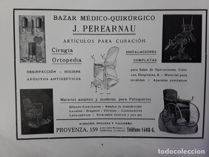 Colecionismo de cartazes: BAZAR MEDICO-QUIRURGICO J.PEREARNAU ARTICULOS CURACION ORTOPEDIA BARCELONA HOJA A&Ntilde;O 1920