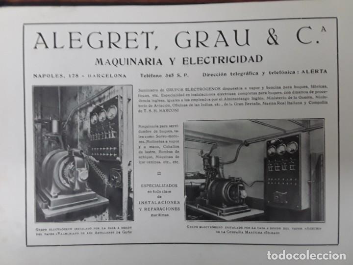 Poster collecting: MAQUINARIA Y ELECTRICIDAD ALEGRET,GRAU & C&ordf; GRUPO ELECTROGENO BARCELONA HOJA REVISTA A&Ntilde;O 1920