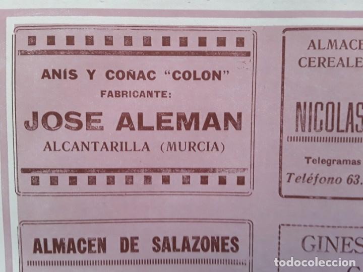 Sammeln von Plakaten: ANIS Y CO&Ntilde;AC COLON .FABRICANTE JOSE ALEMAN ALCANTARILLA MURCIA HOJA A&Ntilde;O 1927