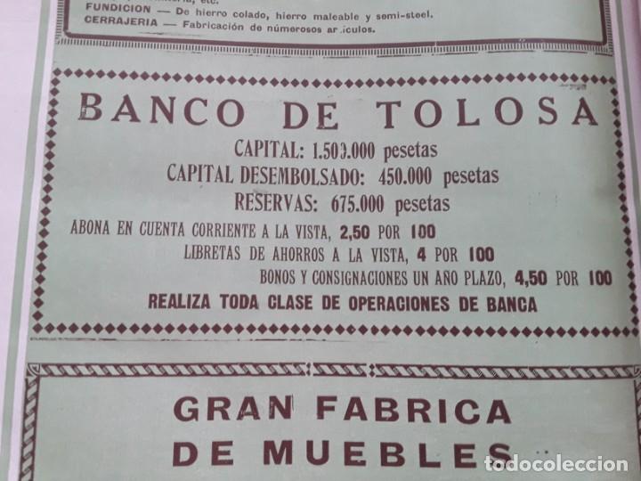 Sammeln von Plakaten: BANCO DE TOLOSA HOJA A&Ntilde;O 1927
