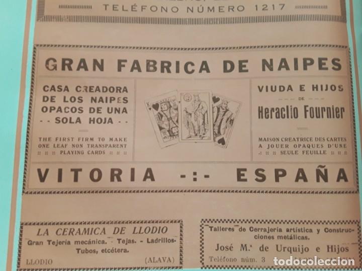 Sammeln von Plakaten: GRAN FABRICA DE NAIPES VIUDA E HIJOS HERACLIO FOURNIER NAIPES OPACOS UNA HOJA VITORIA HOJA A&Ntilde;O 1927