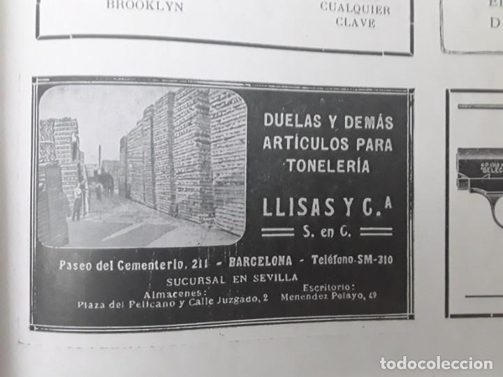 Collectionnisme d'affiches: DUELAS Y DEMAS ARTICULOS TONELERIA LLISAS Y C&ordf; BARCELONA SUCURSAL SEVILLA HOJA PUBLICIDAD 1920