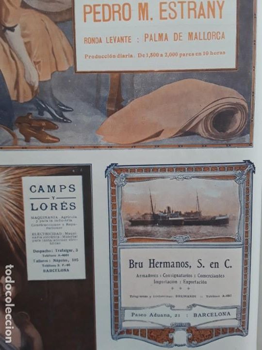 Collectionnisme d'affiches: BRU HERMANOS ARMADORES CONSIGNATARIOS COMERCIANTES IMPORTACION EXPORTACION BARCELONA HOJA A&Ntilde;O 1920