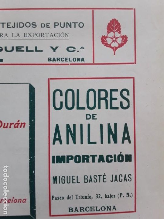 Colecionismo de cartazes: COLORES DE ANILINA MIGUEL BASTE JACAS BARCELONA HOJA A&Ntilde;O 1920