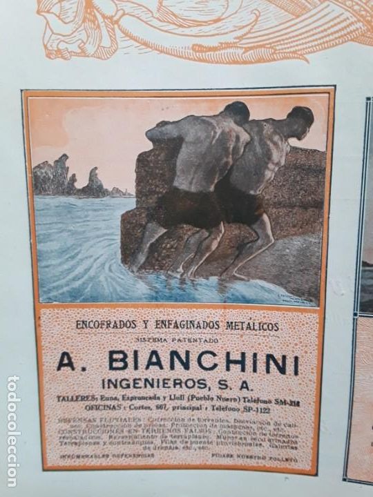 Poster collecting: ENCOFRADOS Y ENFAGINADOS METALICOS A.BIANCHINI INGENIEROS S.A BARCELONA HOJA A&Ntilde;O 1920