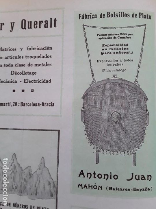 Poster collecting: FABRICA DE BOLSILLOS DE PLATA ANTONIO JUAN MAHON MENORCA BALEARES HOJA A&Ntilde;O 1920