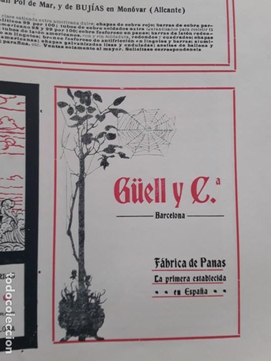 Poster collecting: FABRICA DE PANAS GUELL COMPA&Ntilde;IA BARCELONA LA PRIMERA ESTABLECIDA EN ESPA&Ntilde;A HOJA PUBLICIDAD A&Ntilde;O 1920