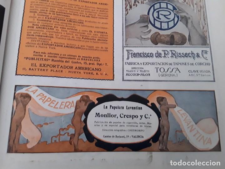 Collectionnisme d'affiches: LA PAPELERA LEVANTINA -MONLLOR CRESPO Y C&ordf;- VALENCIA PAPELES CIGARRILLOS SEDAS HOJA A&Ntilde;O 1920