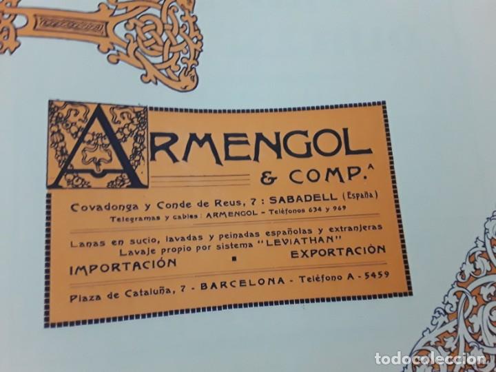 Poster collecting: LANAS EN SUCIO LAVADAS Y PEINADAS LAVAJE SISTEMA LEVIATHAN ARMENGOL SABADELL HOJA A&Ntilde;O 1920