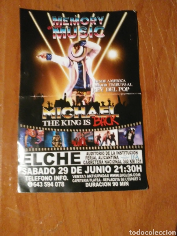 Coleccionismo de carteles: Flyer michael jackson tributo