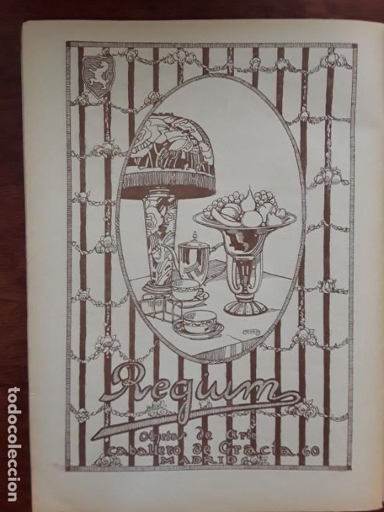 Coleccionismo de carteles: REGIUM OBJETOS DE ARTE MADRID HOA REVISTA A&Ntilde;O 1920