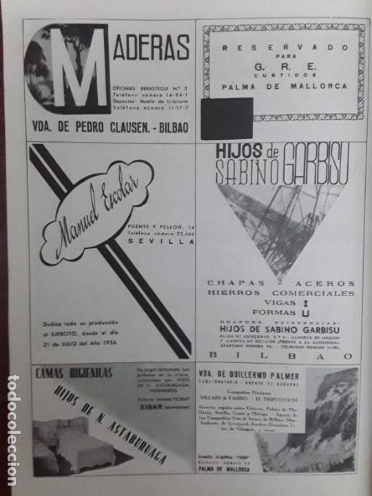 Coleccionismo de carteles: ASTABURUAGA EIBAR SABINO GARBISU BILBAO PEDRO CLAUSEN MANUEL ESCOLAR SEVILLA HOJA REVISTA 1939