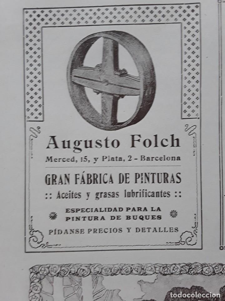 Collectionnisme d'affiches: GRAN FABRICA DE PINTURAS AUGUSTO FOLCH PINTURA DE BUQUES BARCELONA HOJA A&Ntilde;O 1909