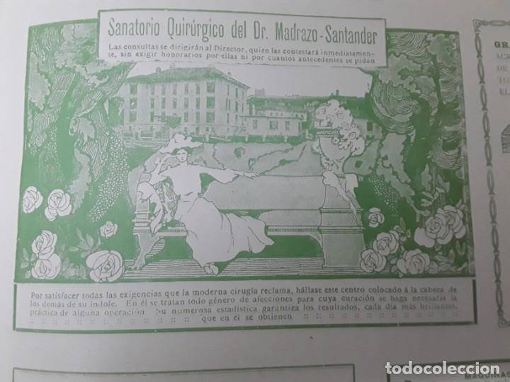 Collectionnisme d'affiches: SANATORIO QUIR&Uacute;RGICO DEL DOCTOR MADRAZO SANTANDER.HOJA PUBLICIDAD A&Ntilde;O 1909