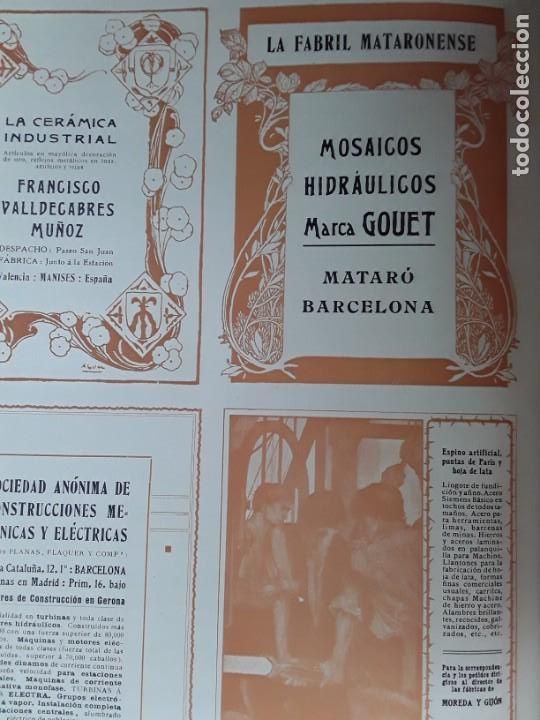 Colecionismo de cartazes: LA FABRIL MATARONENSE.MOSAICOS HIDR&Aacute;ULICOS MARCA GOUET.MATARO.HOJA PUBLICIDAD A&Ntilde;O 1909