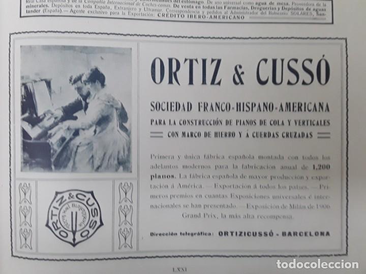 Sammeln von Plakaten: FABRICA DE PIANOS DE COLA Y VERTICALES MARCO HIERRO CUERDAS CRUZADAS ORTIZ & CUSSO HOJA A&Ntilde;O 1909