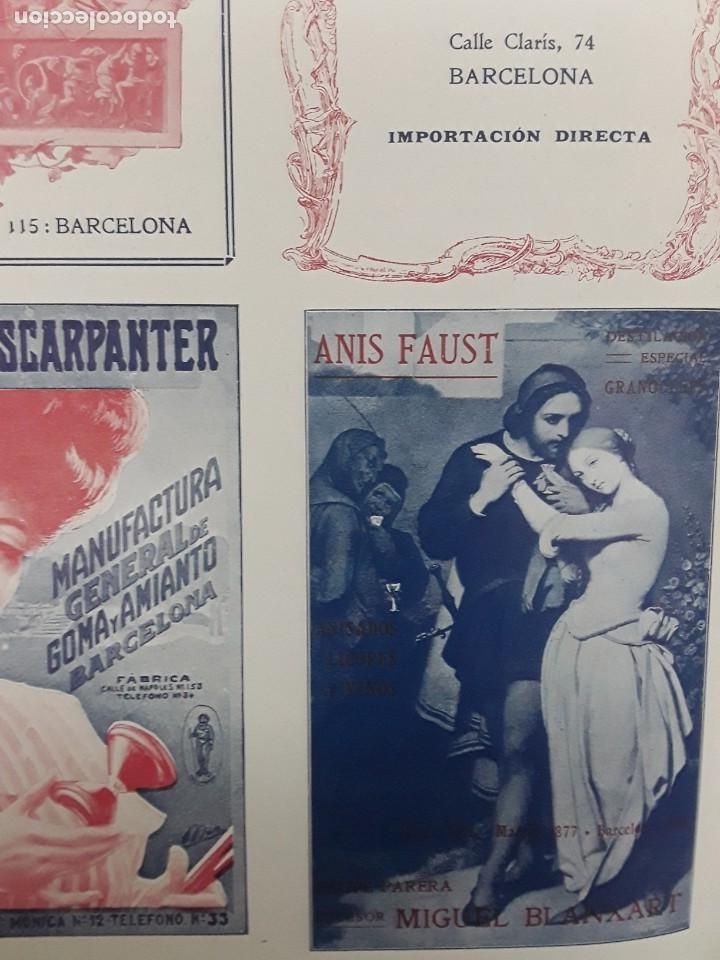 Collectionnisme d'affiches: ANIS FAUST ANISADOS LICORES VINOS FELIPE PARERA SUCESOR MIGUEL BLANXART GRANOLLERS HOJA A&Ntilde;O 1909