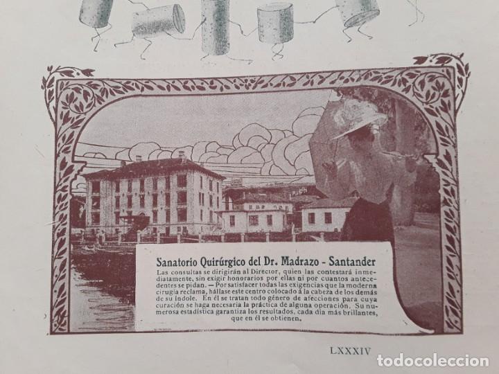 Colecionismo de cartazes: SANATORIO QUIR&Uacute;RGICO DEL DOCTOR MADRAZO SANTANDER.HOJA PUBLICIDAD A&Ntilde;O 1909