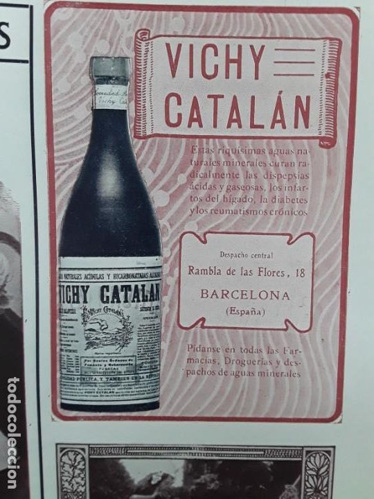 Colecionismo de cartazes: VICHY CATALAN AGUAS NATURALES MINERALES BARCELONA HOJA 1909