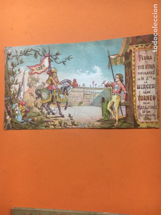Coleccionismo de carteles: Curios Programa Fiestas de la Merced 1880 - Foto 1