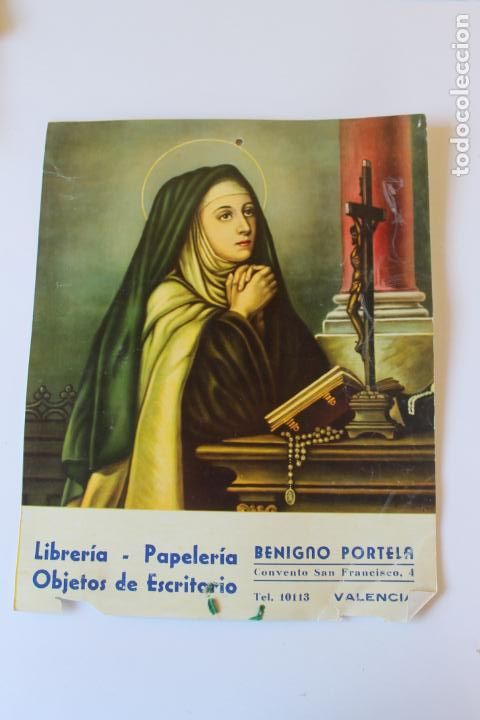 Collezionismo di affissi: CARTEL BENIGNO PORTELA, LIBRERIA, PAPELERIA OBJETOS ESCRITORIO, VALENCIA TEL 10113