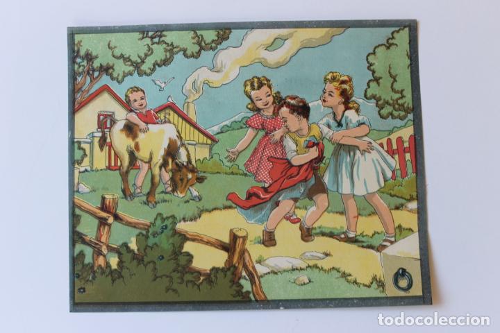 Coleccionismo de carteles: LITOGRAFIA ANTIGUA DE NI&Ntilde;OS PARA ESTUCHE DE MADERA, A&Ntilde;OS 60 N&ordm; 3