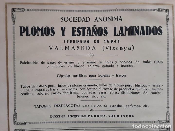 S.A. PLOMOS Y ESTA OS LAMINADOS VALMASEDA CORSETERIA LA POUPEE ZAPATERIA DEL NORTE BILBAO A O 1926