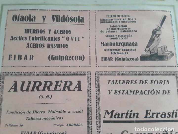 Coleccionismo de carteles: OTAOLA Y VILDOSOLA HIERRO / MARTIN ERQUIAGA TALLER MECANICO / FUNDICION HIERRO AURRERA EIBAR 1926