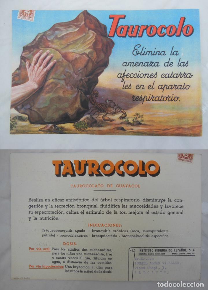 Collezionismo di affissi: TAUROCOLO. INSTITUTO BIOQU&Iacute;MICO ESPA&Ntilde;OL. Barcelona. 16x24 cm