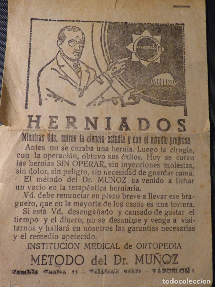 Coleccionismo de carteles: Antiguo cartel publicitario &rdquo;Herniados&rdquo;