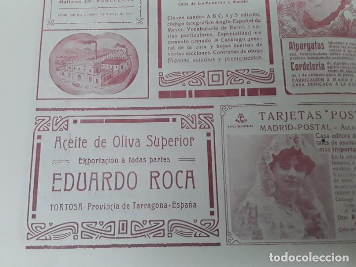 Colecionismo de cartazes: ACEITE DE OLIVA SUPERIOR EDUARDO ROCA TORTOSA TARRAGONA HOJA PUBLICIDAD A&Ntilde;O 1906