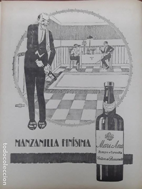 Sammeln von Plakaten: MANZANILLA FINISIMA MARI-ANA FLORIDO Y COMPA&Ntilde;IA SAN LUCAR DE BARRAMEDA HOJA REVISTA A&Ntilde;O 1922