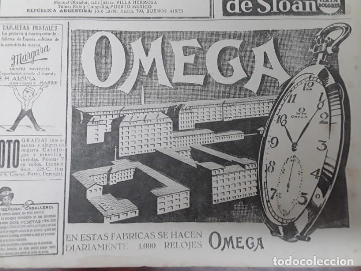 Sammeln von Plakaten: RELOJ OMEGA.EN ESTA FABRICA SE HACEN DIARIAMENTE 1000 RELOJES OMEGA HOJA REVISTA A&Ntilde;O 1922