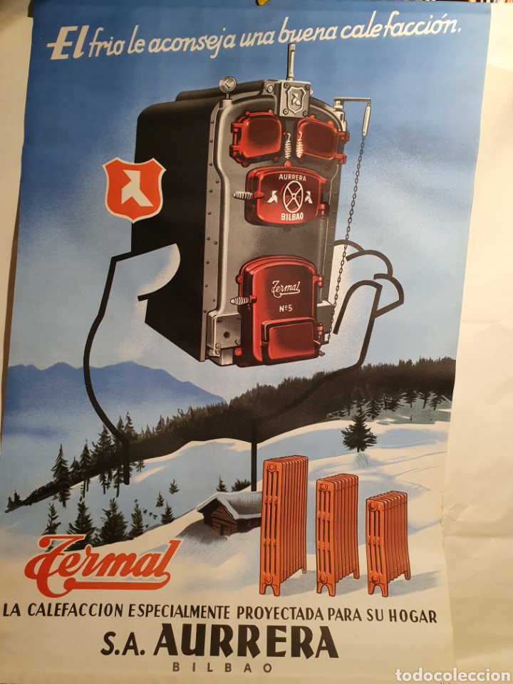 Coleccionismo de carteles: CARTEL AURRERA. A&Ntilde;OS 50-60. SEIX BARRAL EDITORES. FIRMADO VIZA