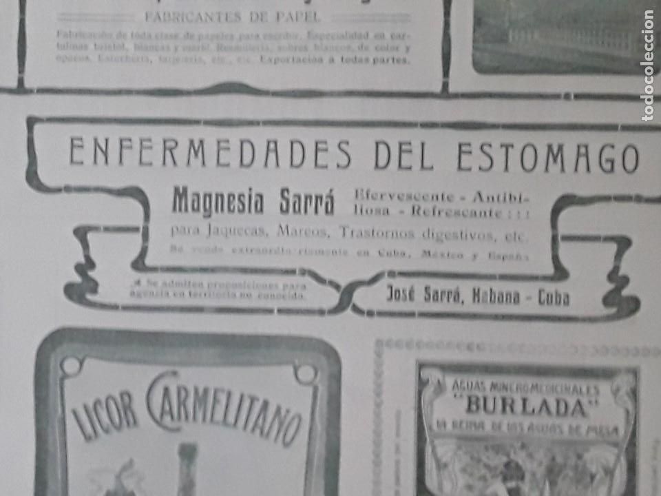 Collezionismo di affissi: MAGNESIA SARRA ENFERMEDADES DEL ESTOMAGO JAQUETAS MAREOS JOSE SARRA HABANA CUBA HOJA A&Ntilde;O 1906