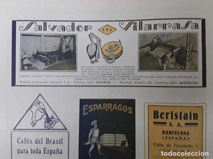 Poster collecting: FABRICA MODERNA CHAPAS TABLEROS MADERA SALVADOR VILARRASA VALENCIA HOJA A&Ntilde;O 1932