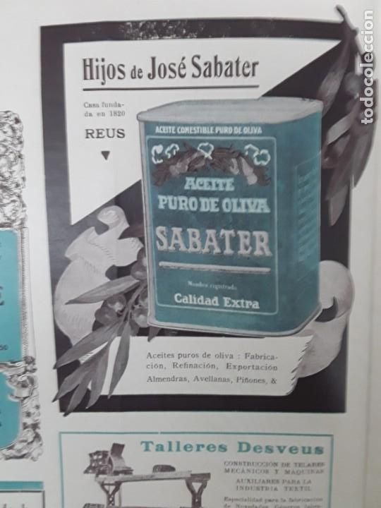 Colecionismo de cartazes: ACEITE PURO DE OLIVA SABATER REUS .HIJOS DE JOSE SABATER HOJA A&Ntilde;O 1934