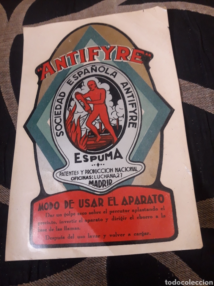 Coleccionismo de carteles: Antiguo cartel, Antifyre - Foto 1