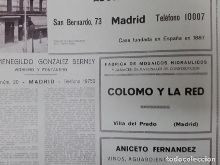 Colecionismo de cartazes: FABRICA MOSAICOS HIDRAULICOS COLOMO Y LA RED VILLA DEL PRADO MADRID HOJA PUBLICIDAD A&Ntilde;O 1930