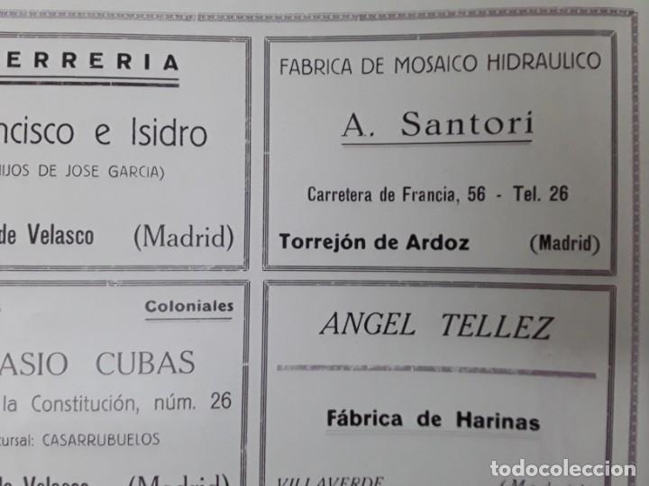 Colecionismo de cartazes: FABRICA DE MOSAICO HIDRAULICO A.SANTORI TORREJON DE ARDOZ MADRID HOJA PUBLICIDAD A&Ntilde;O 1930