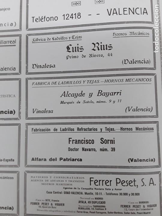 Coleccionismo de carteles: FABRICA LADRILLOS TEJAS LUIS RIUS ALCAYDE Y BAYARRI FRANCISCO SORNI MELLADO VINALESA ALFARA 1930