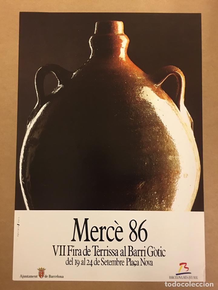 Sammeln von Plakaten: Cartel Fira de Terrissa al Barri G&ograve;tic Merc&egrave; 1986- 35 x 50 cm